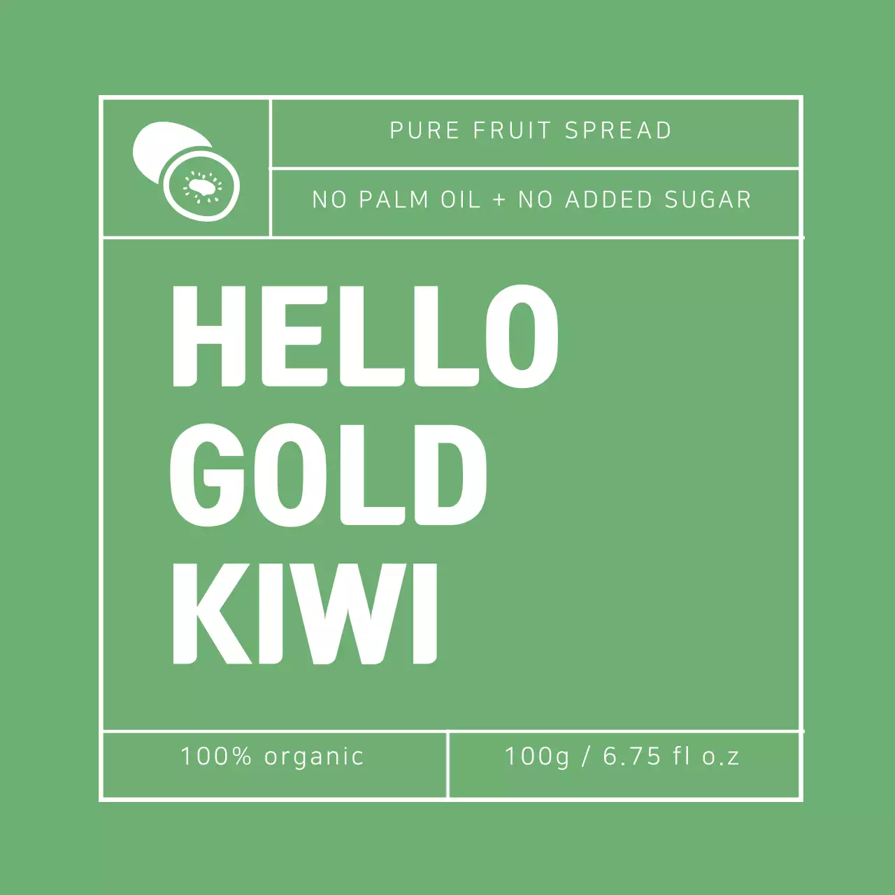 Label Selai Kiwi Emas