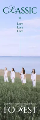 Performance pontilhista quase clássica com fotos estáticas de campos exuberantes e fontes elegantes