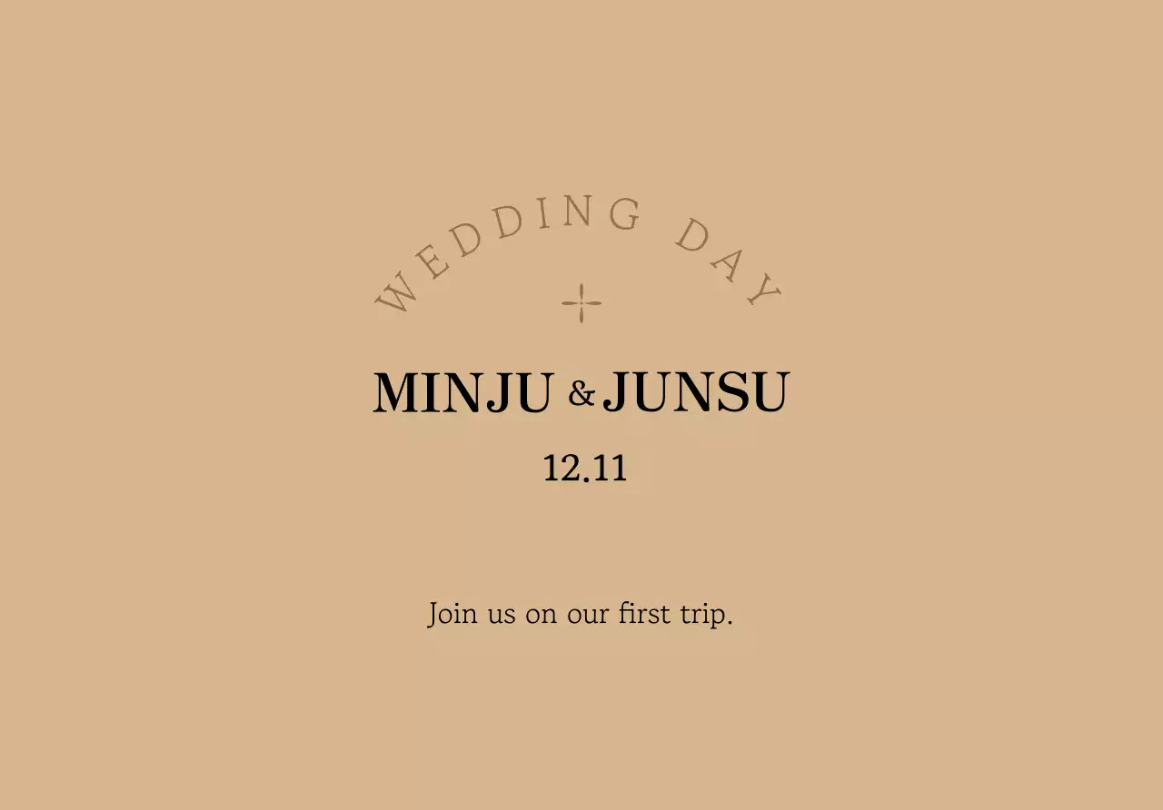 A simple classic wedding invitation envelope with text and illustrations