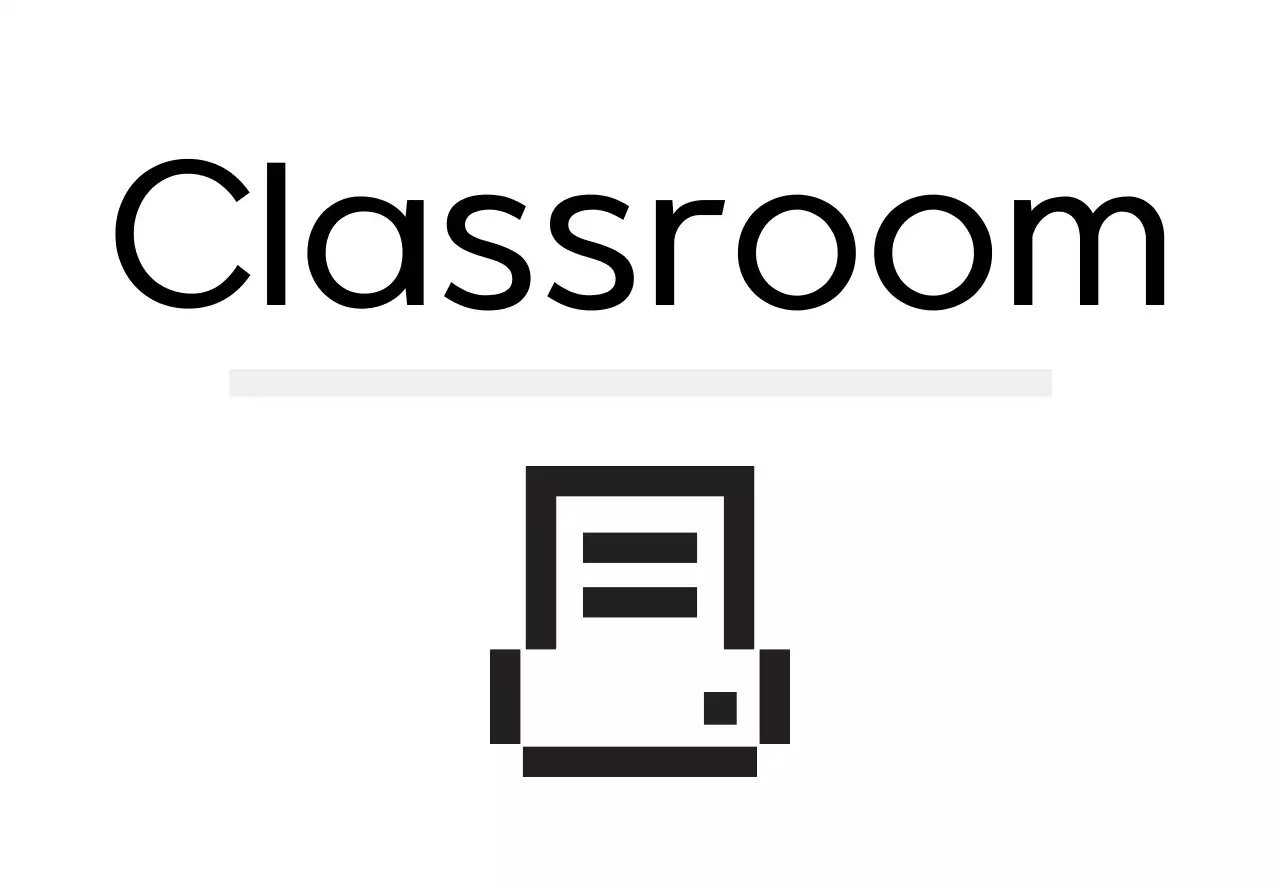 Papan nama sederhana dengan ikon yang terlihat digital dan teks placeholder