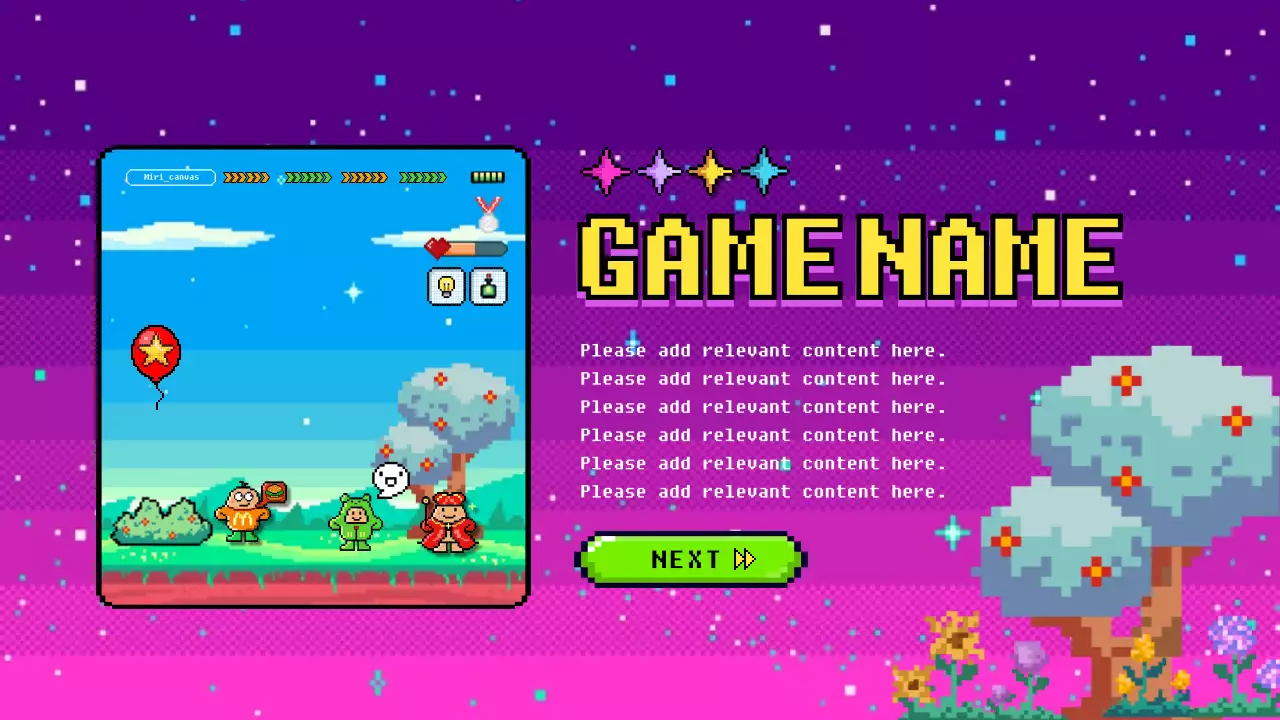 Purple Retro Game Guide Presentation