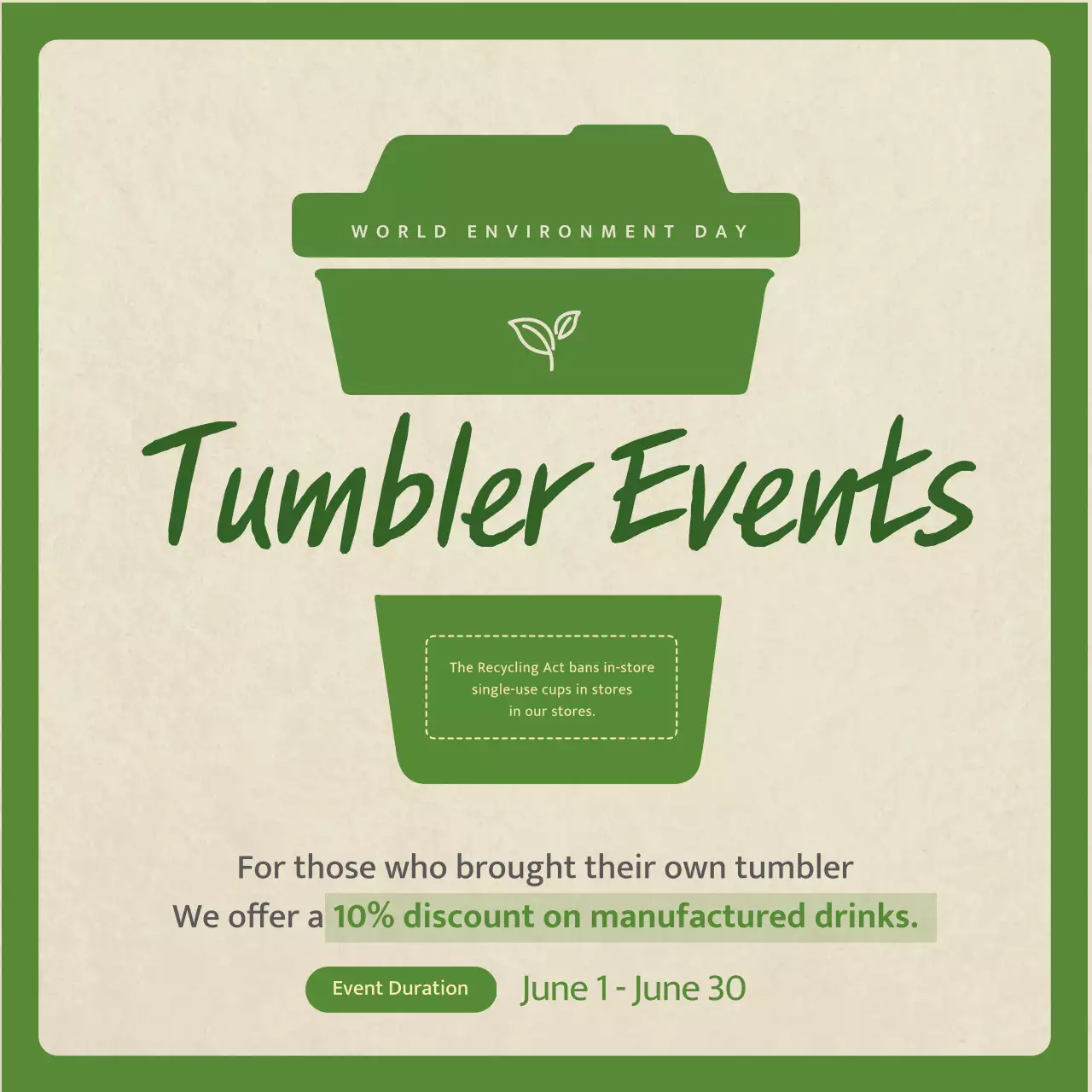 A Simple Tumblr Event in Green