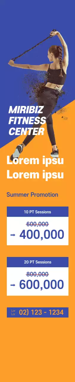 Promosikan acara promosi gym Anda dengan sentuhan yang cerah