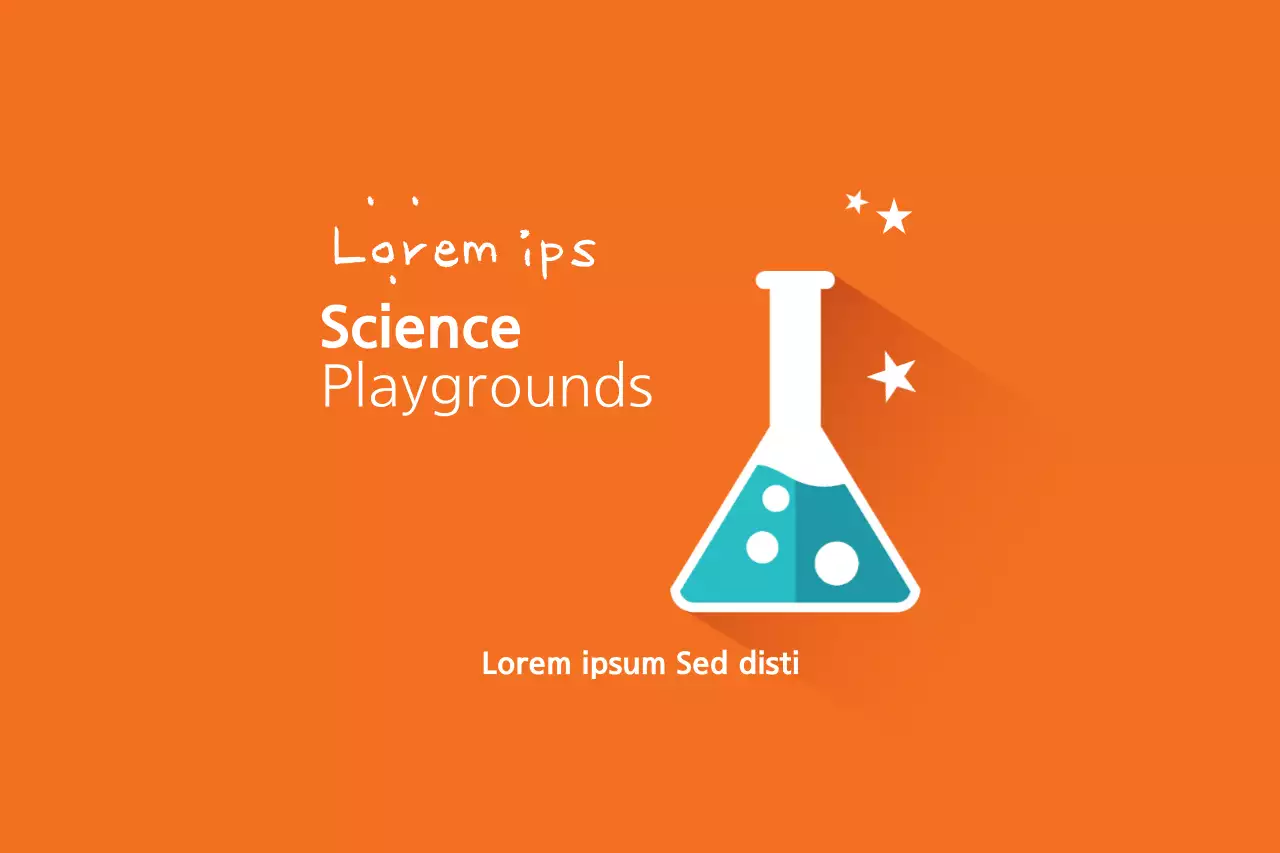 Orange Modern Science Guide Banner