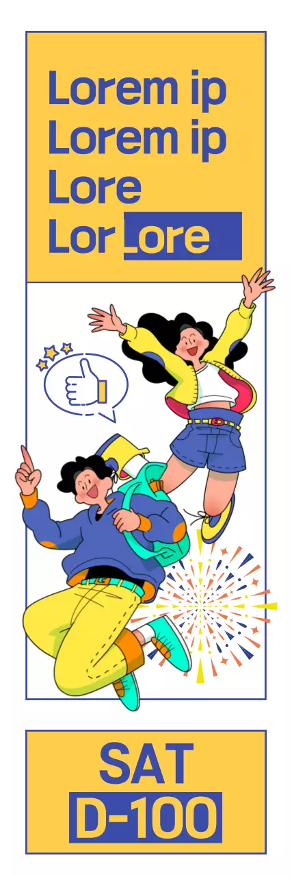 A hopeful and bright SAT back-to-school cheer banner