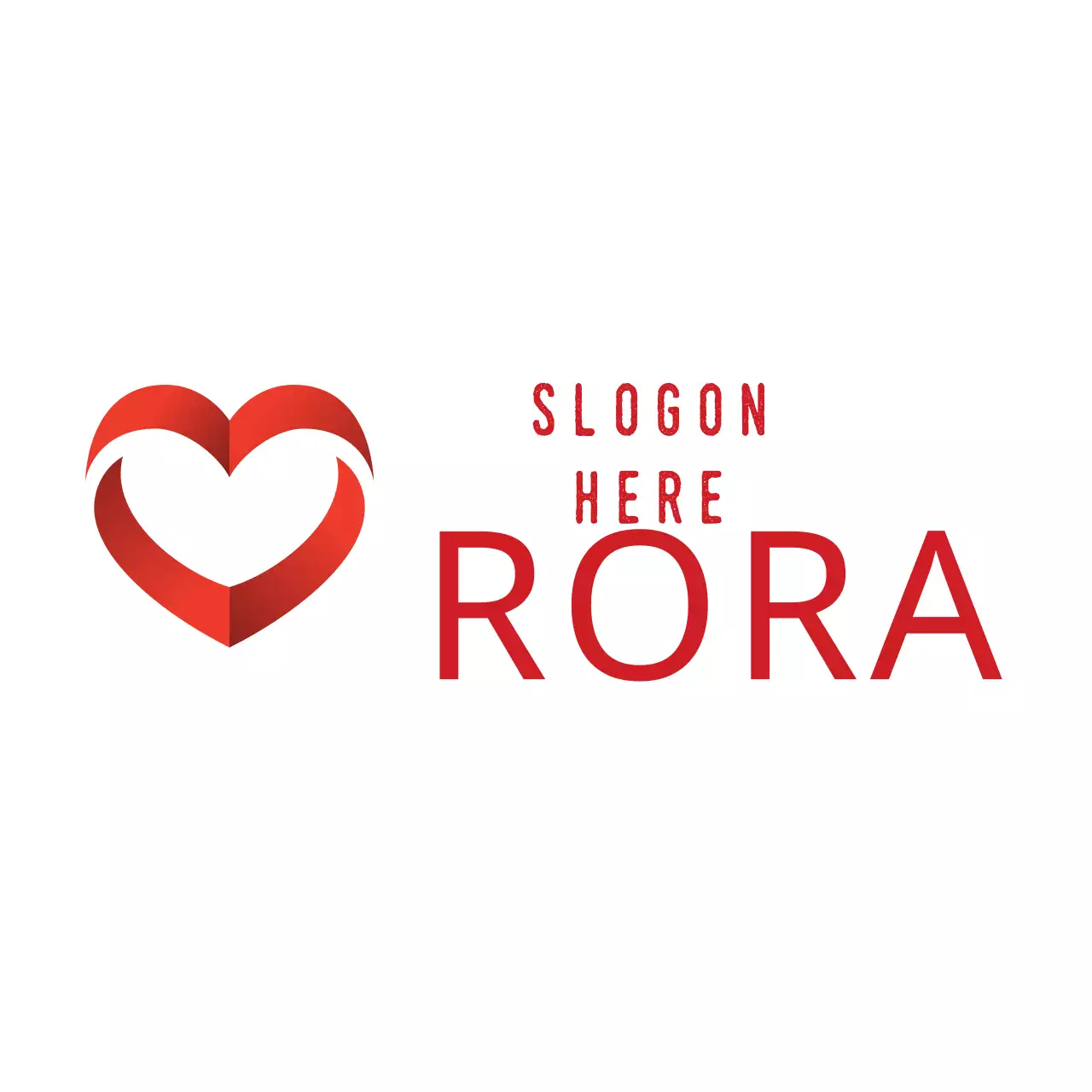 Red Simple Love Logo