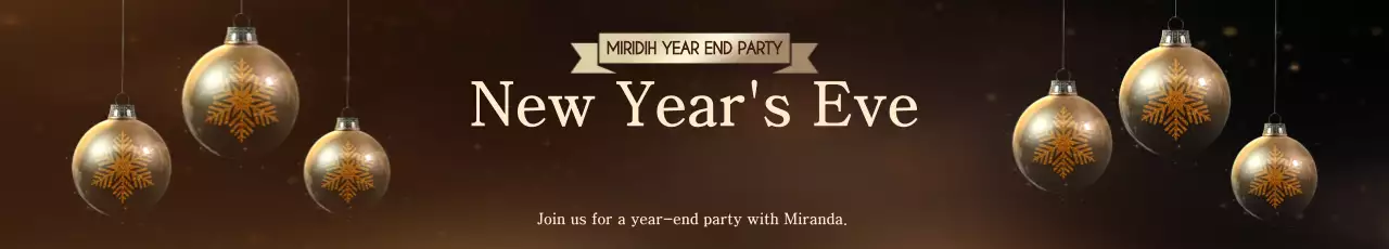 Banner de convite de ano novo elegante dourado