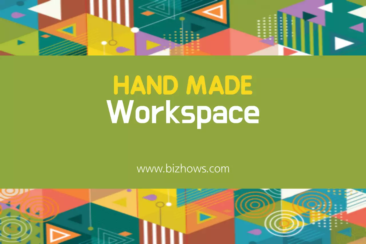 Banner de promoção de espaço de trabalho geométrico colorido