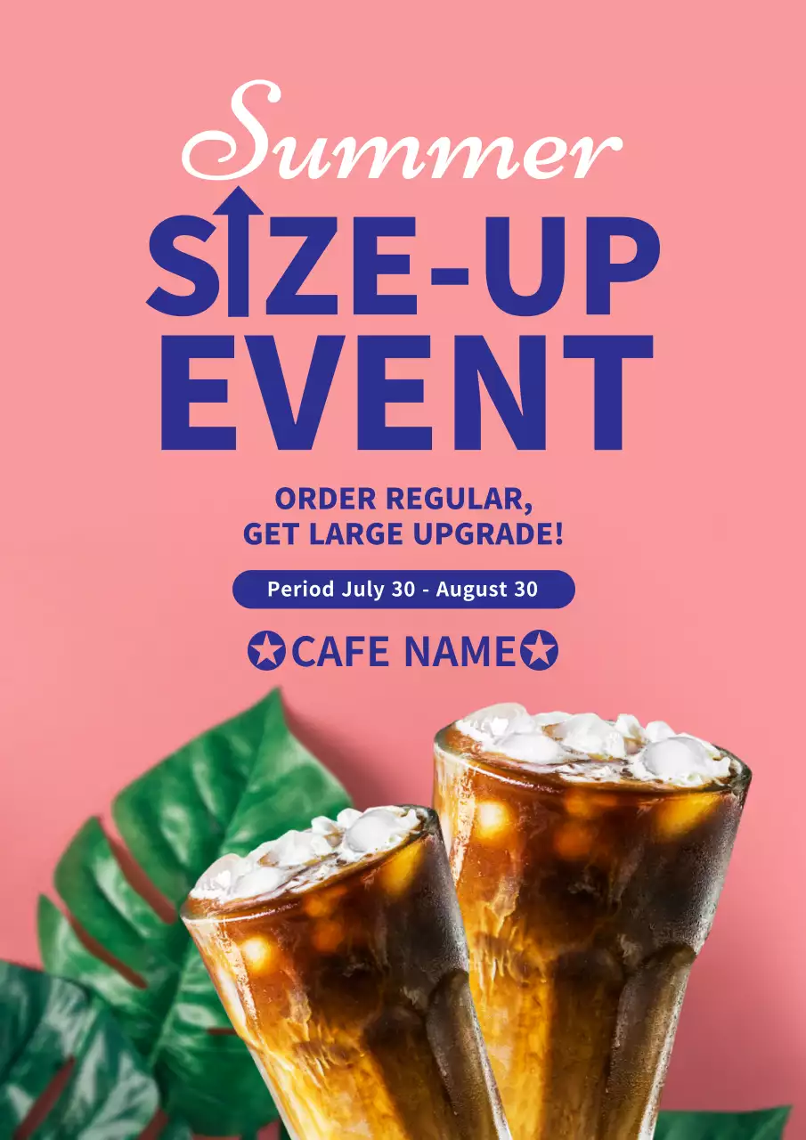 Pink Trendy Summer Promotion Poster