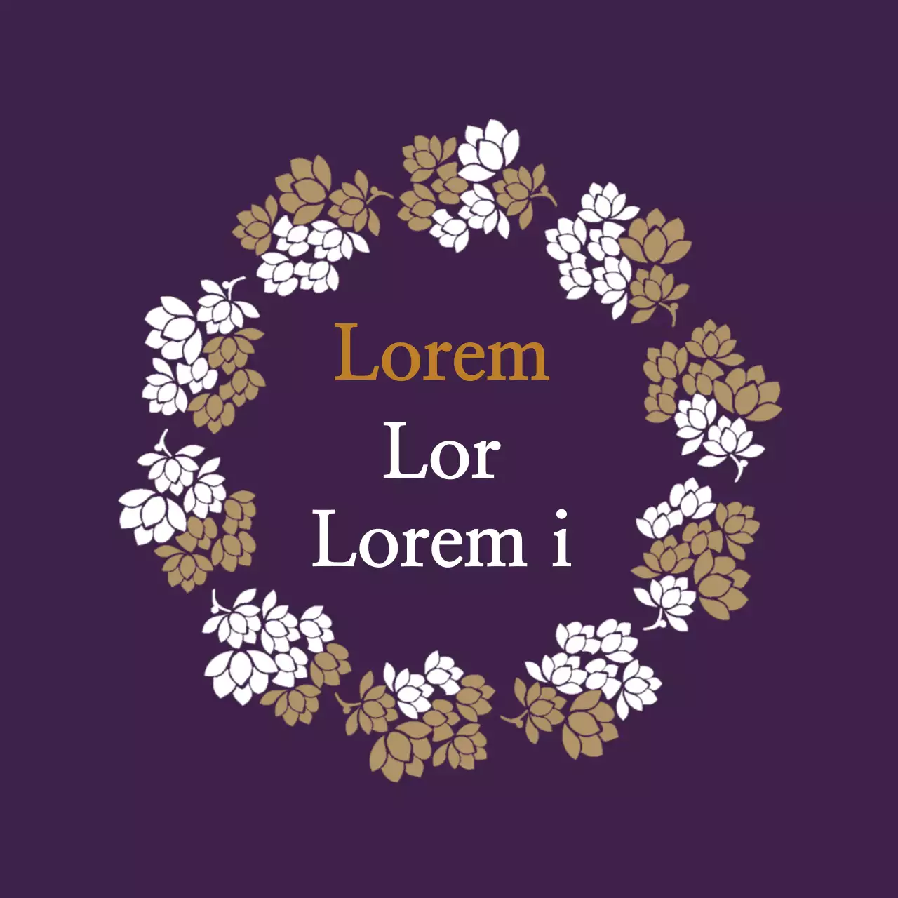 Vintage New Year label with purple illustration