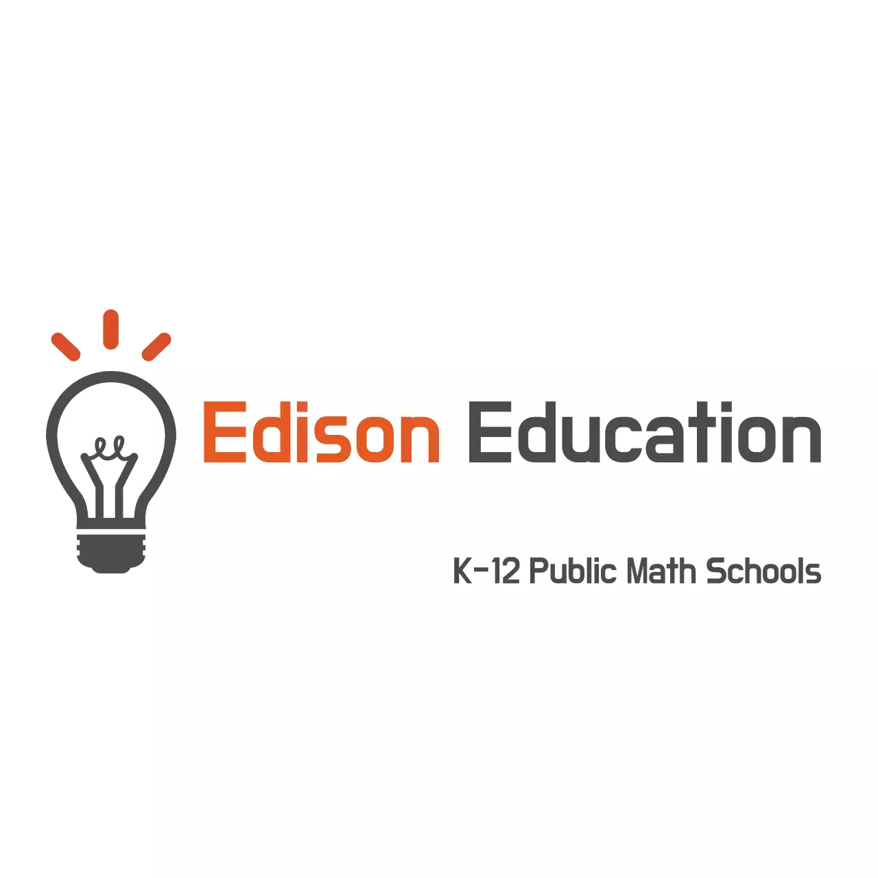 Logo thông báo giáo dục đơn giản màu cam