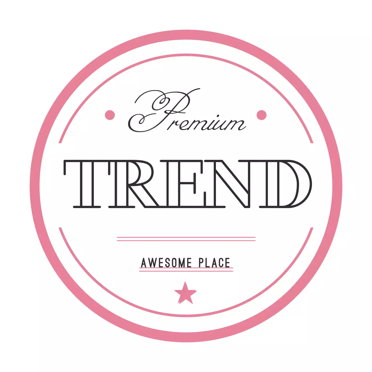 Pink Modern Trend Promotion Logo
