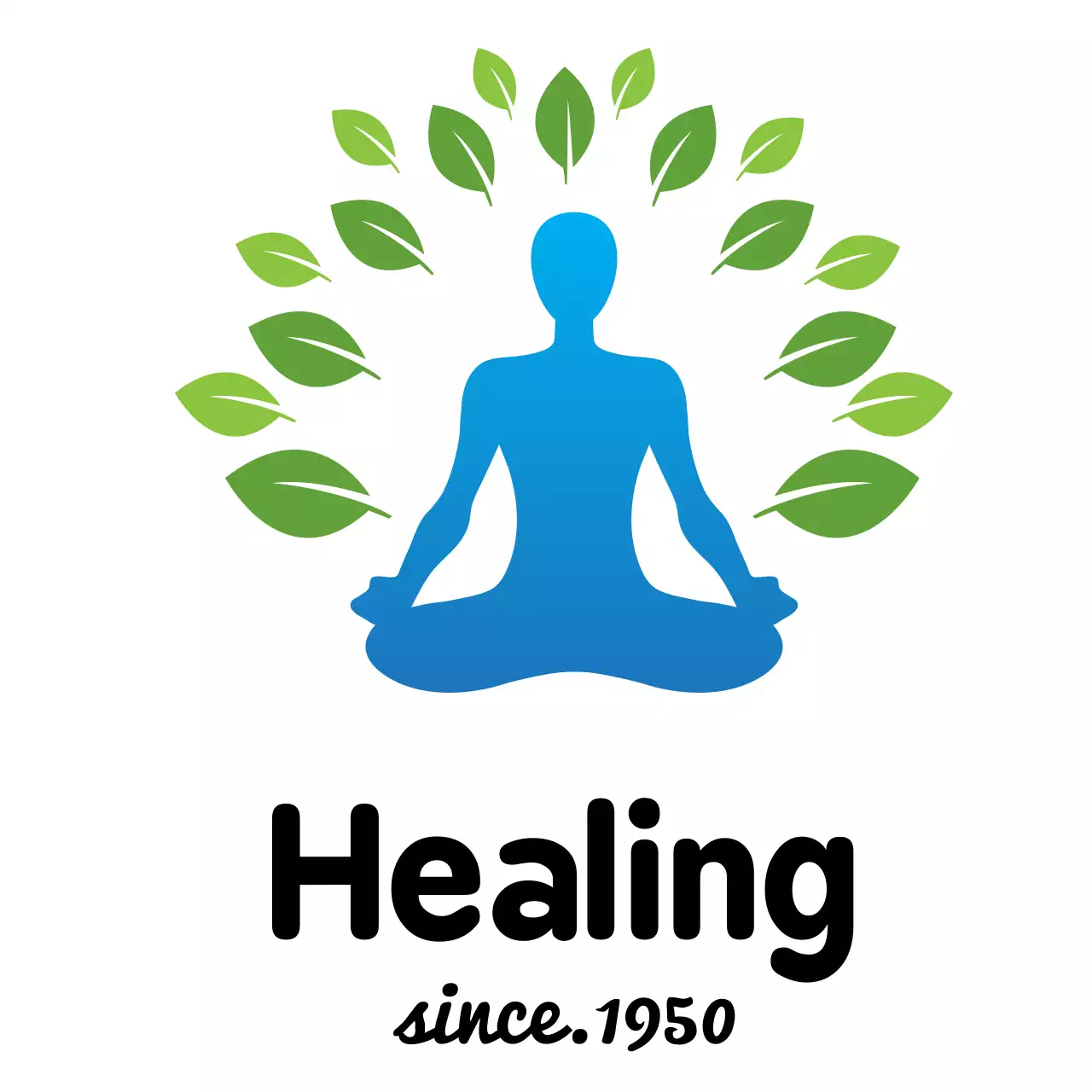 Blue Minimal Meditation Advertisement Logo