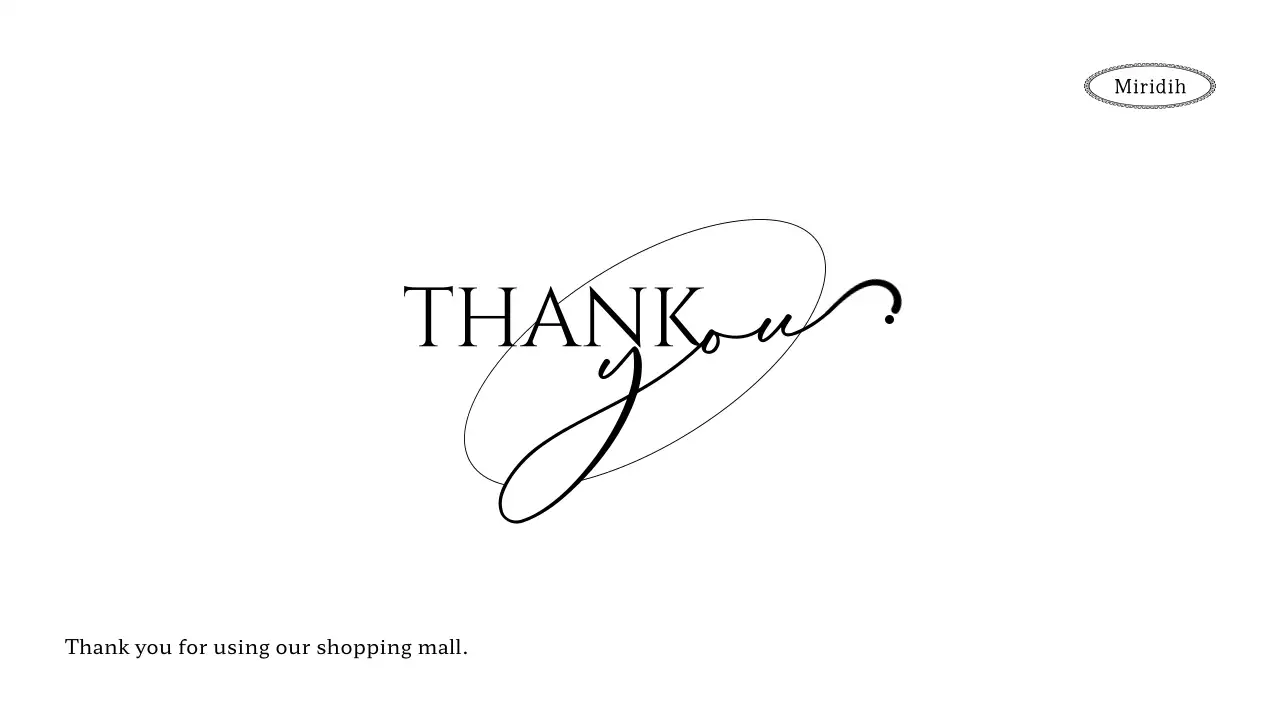 Branded postcard envelope with customer appreciation text and circular illustration
