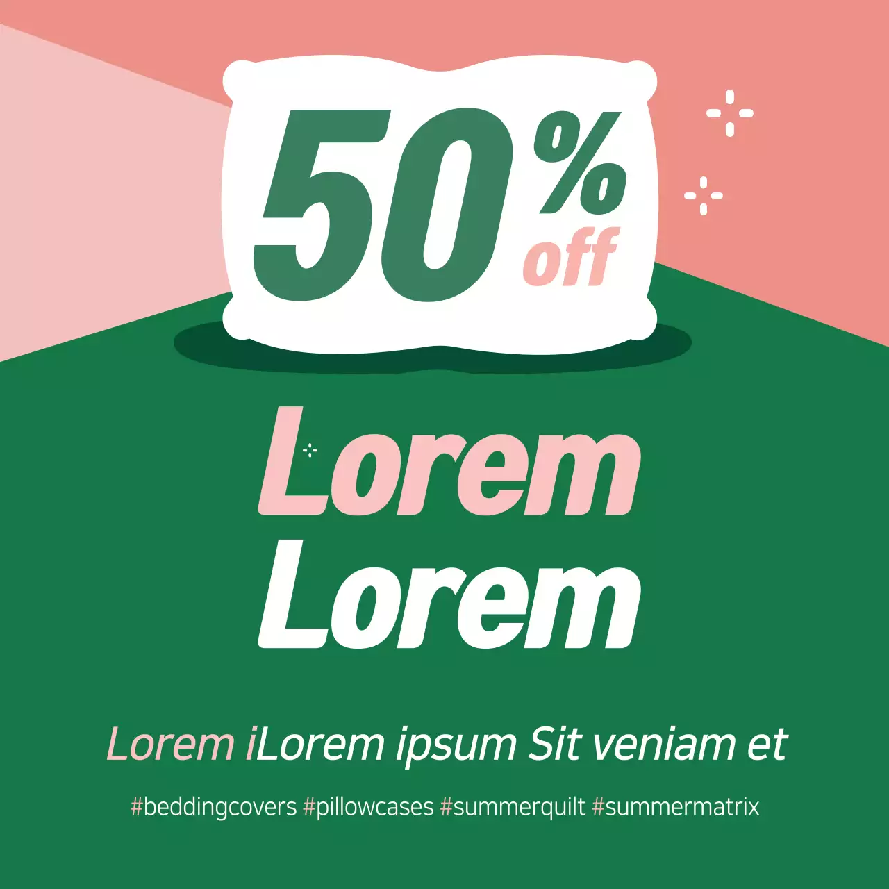 Green Modern Bedding Promotion Banner