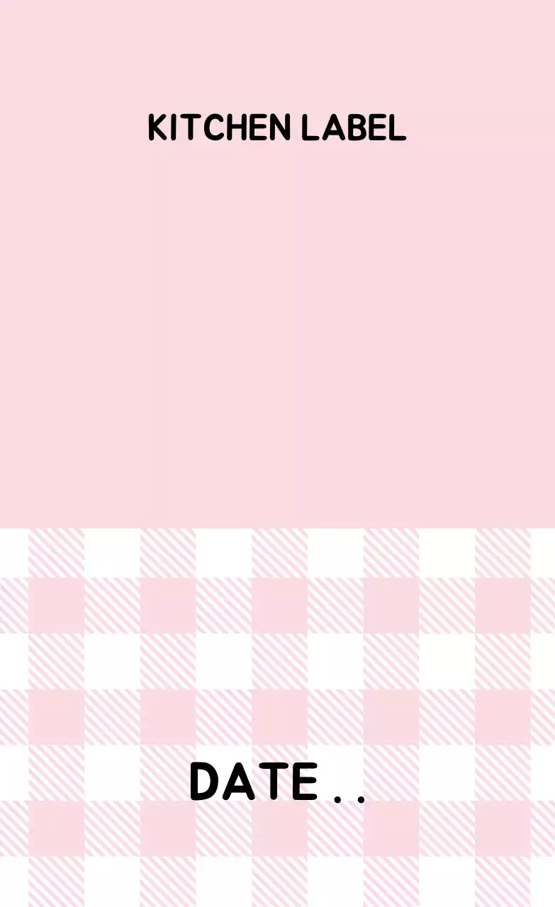 Nhãn nhà bếp ca rô màu hồng