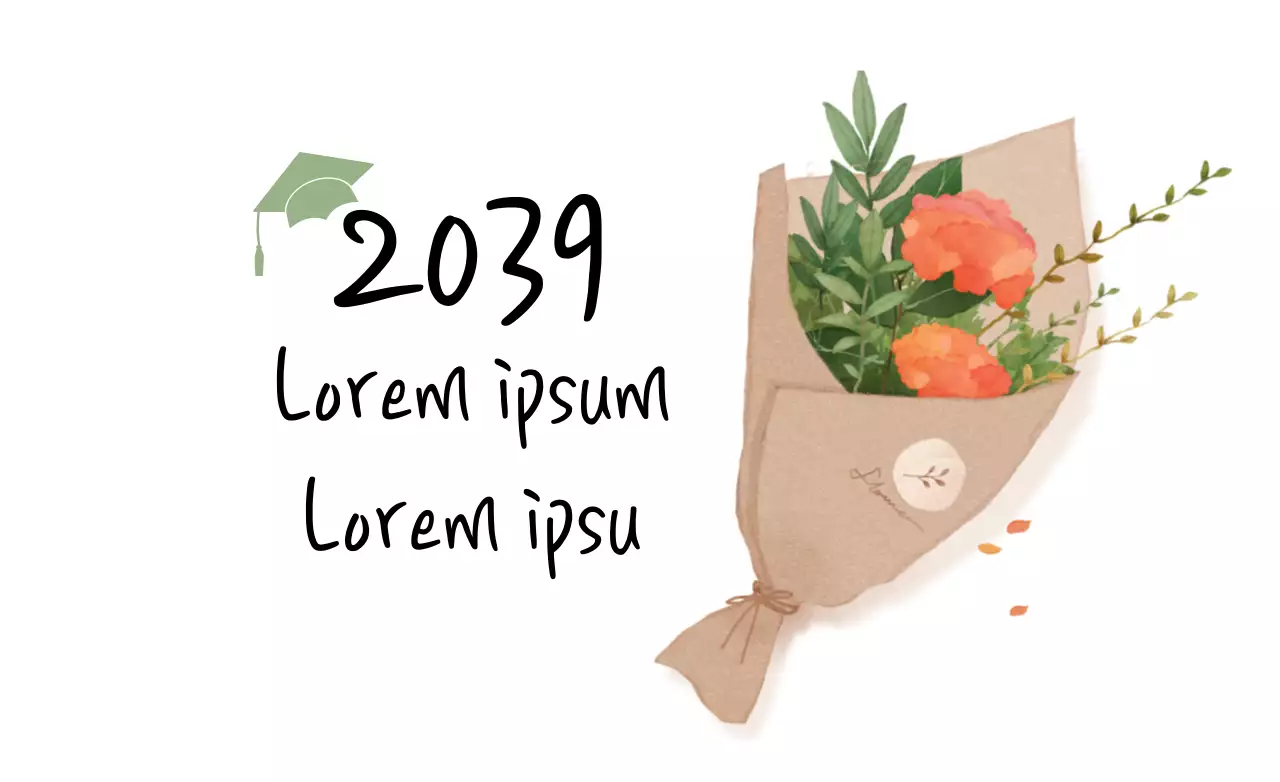 Brown Floral Graduation Invitation Banner