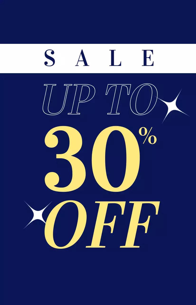 Bandeira de janela de saldos de verão com letra amarela num fundo azul-marinho