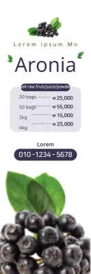 Banner promocional de frutas vermelhas verdes mínimas