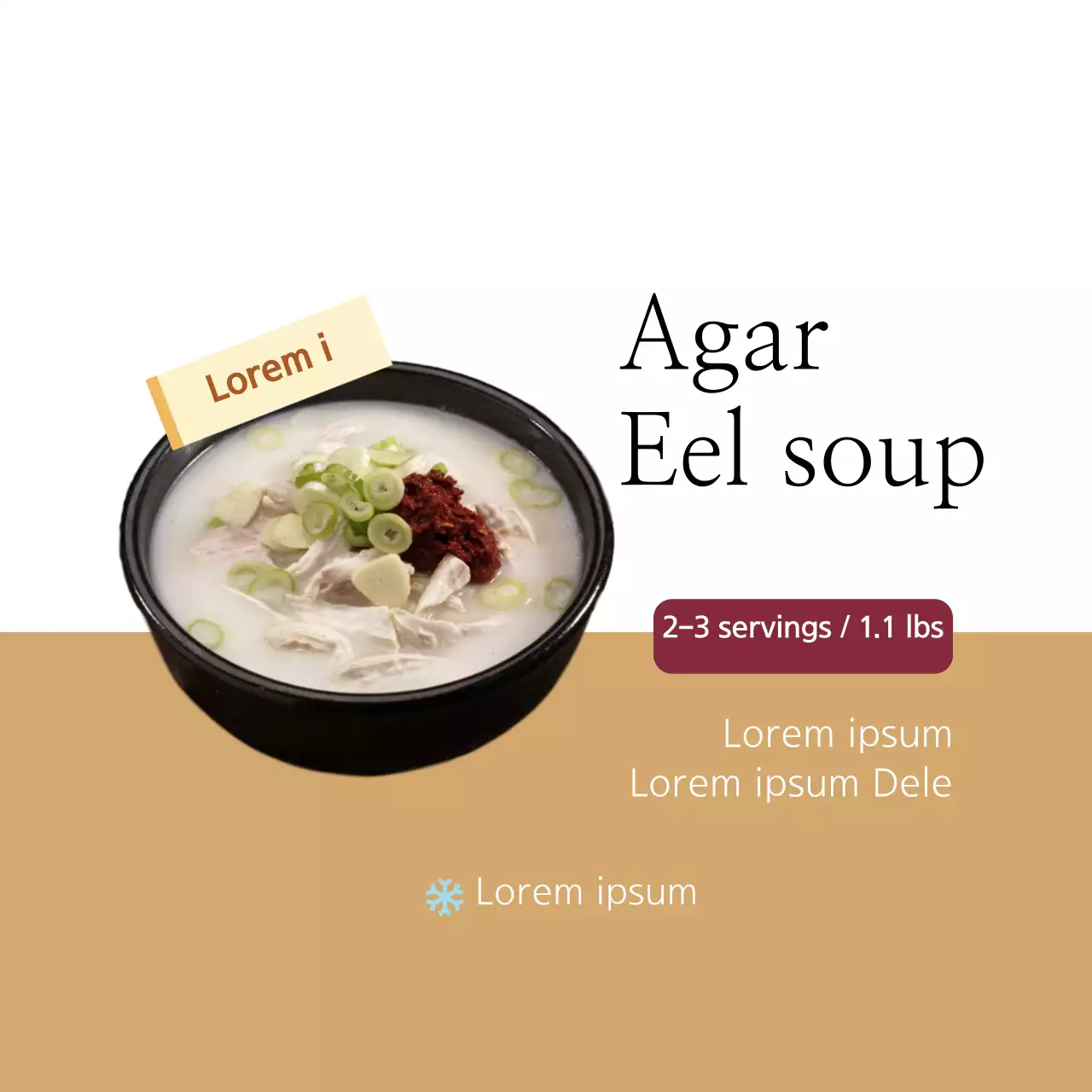 Beige Simple Soup Menu Banner