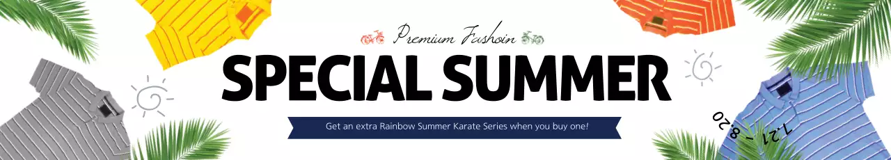 Banner de promoção de verão colorido e moderno