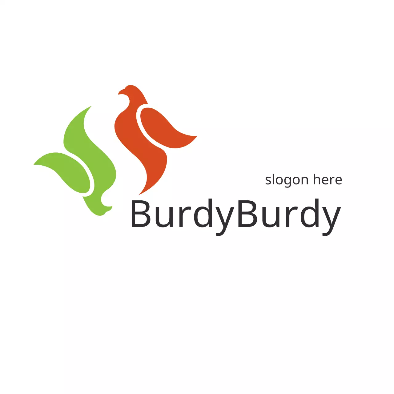 Orange Modern Design Logo