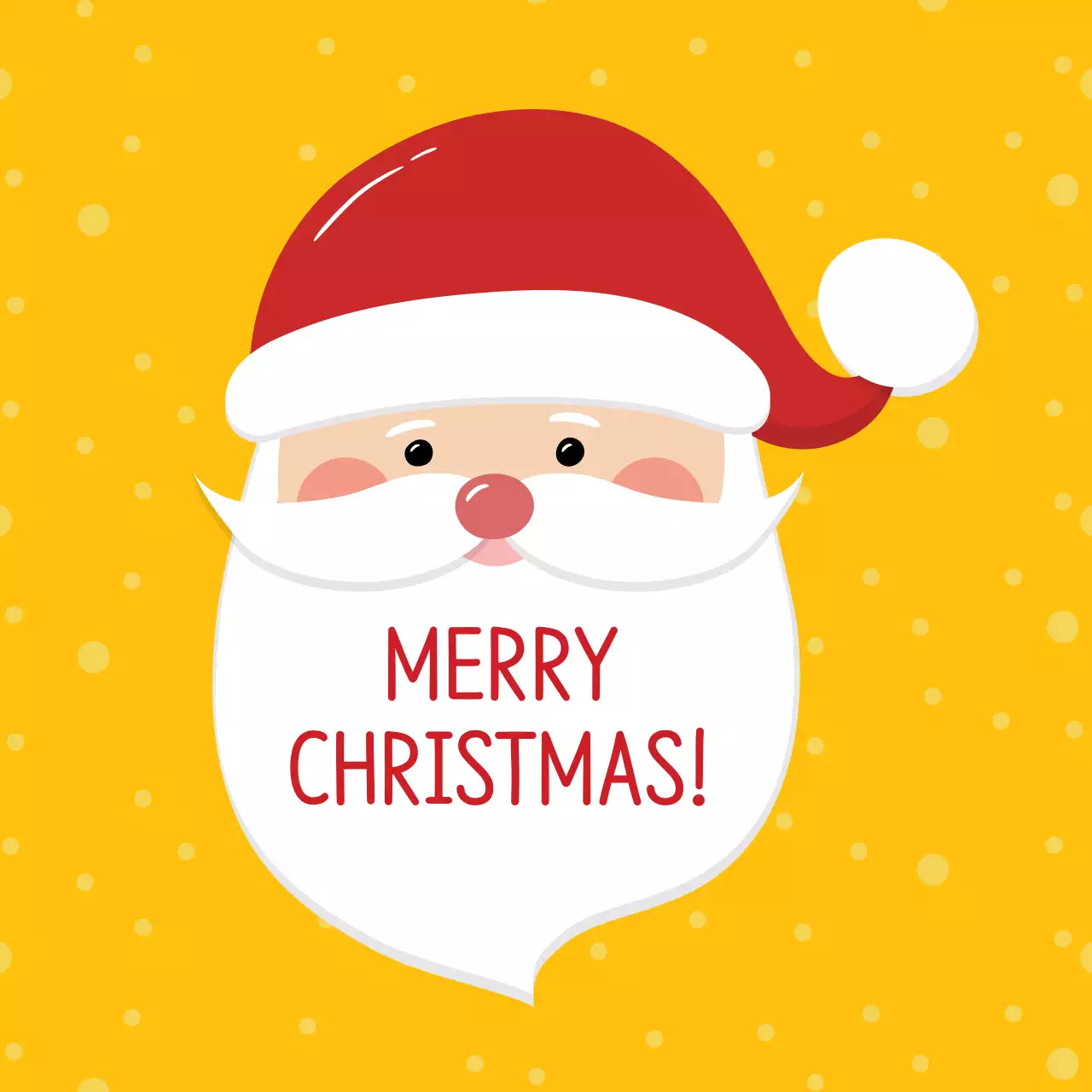 Label Natal yang lucu dengan ilustrasi kuning