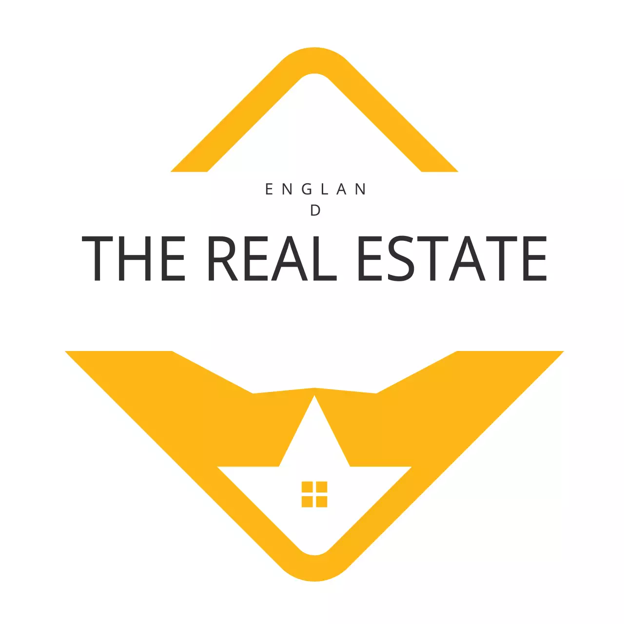 Yellow Modern Real Estate Advertisement Logo