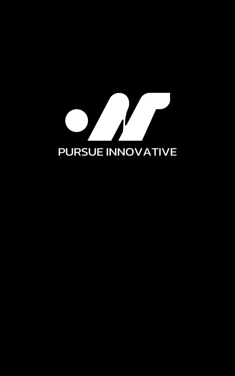 Logo perusahaan dengan logo simbol bahasa Inggris yang disederhanakan berwarna hitam