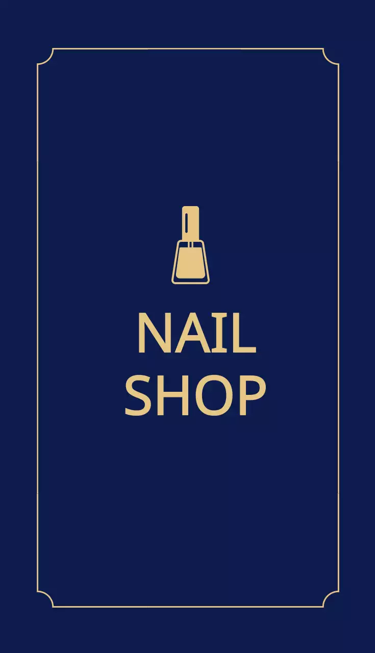 Danh thiếp Nail tối giản màu xanh navy