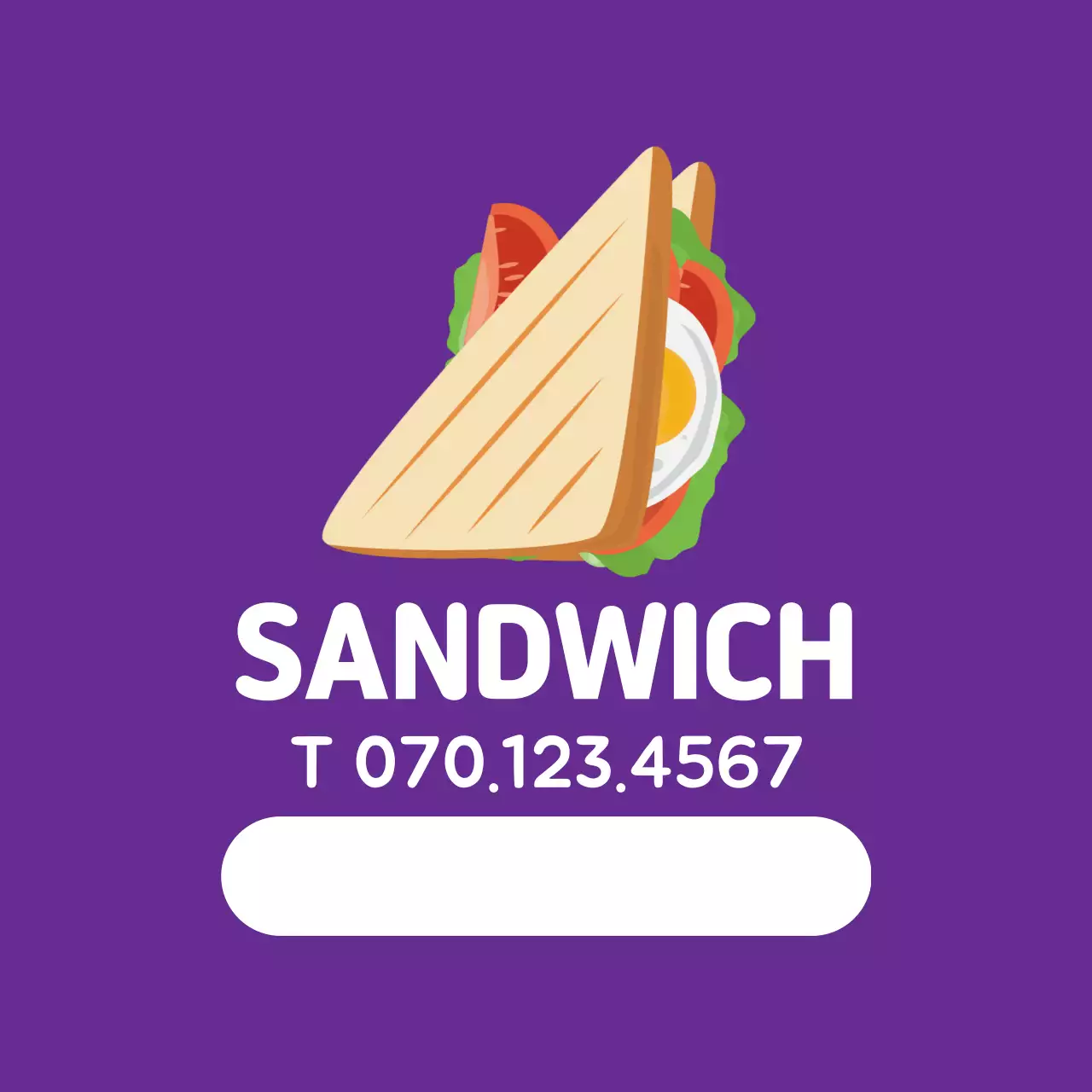 Label sandwich bergambar ungu