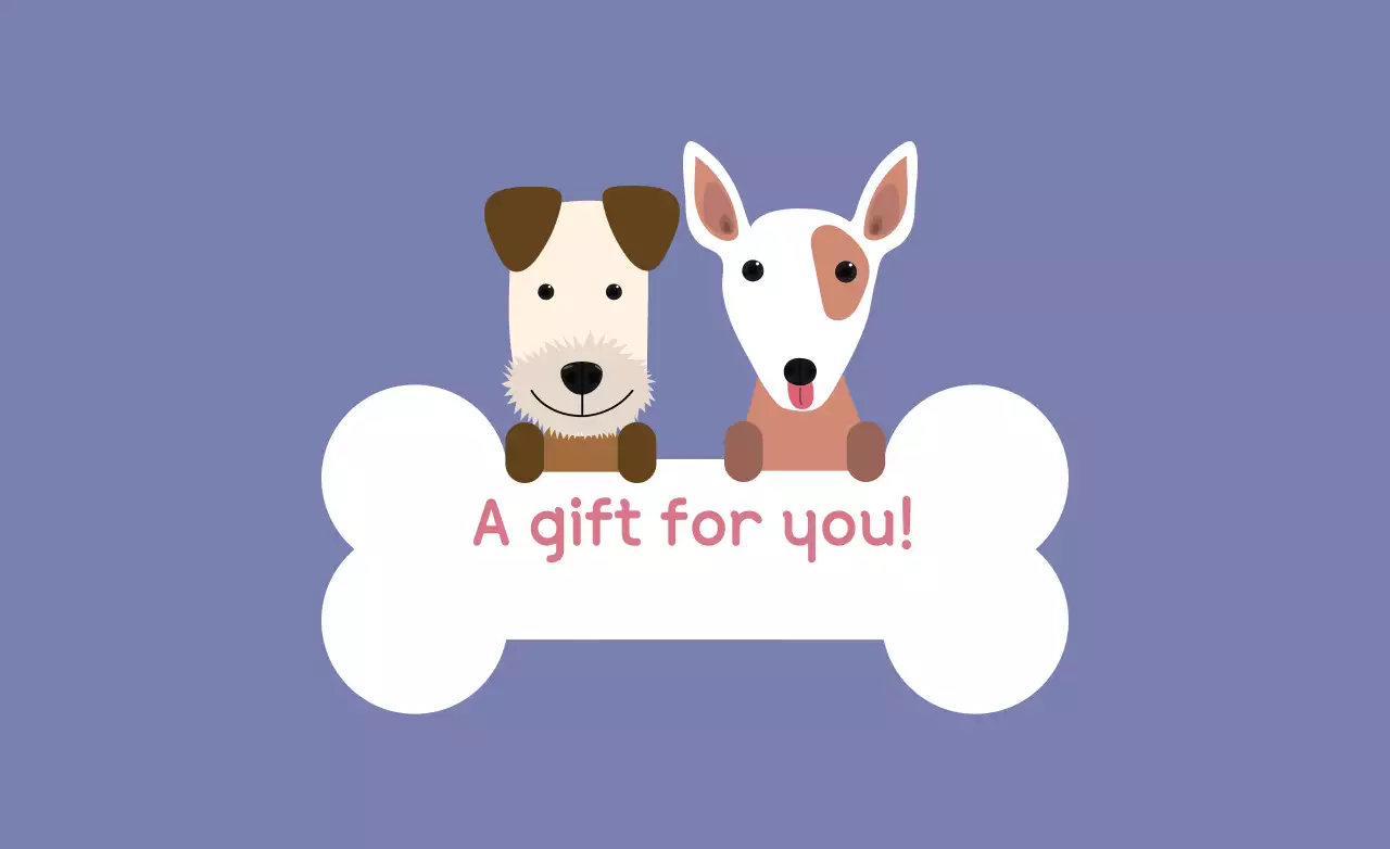 Purple Minimal Gift Card Banner