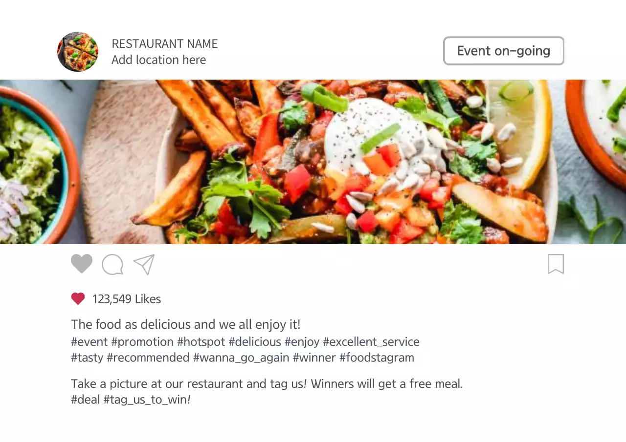 Colorful Trendy Food Promotion Poster