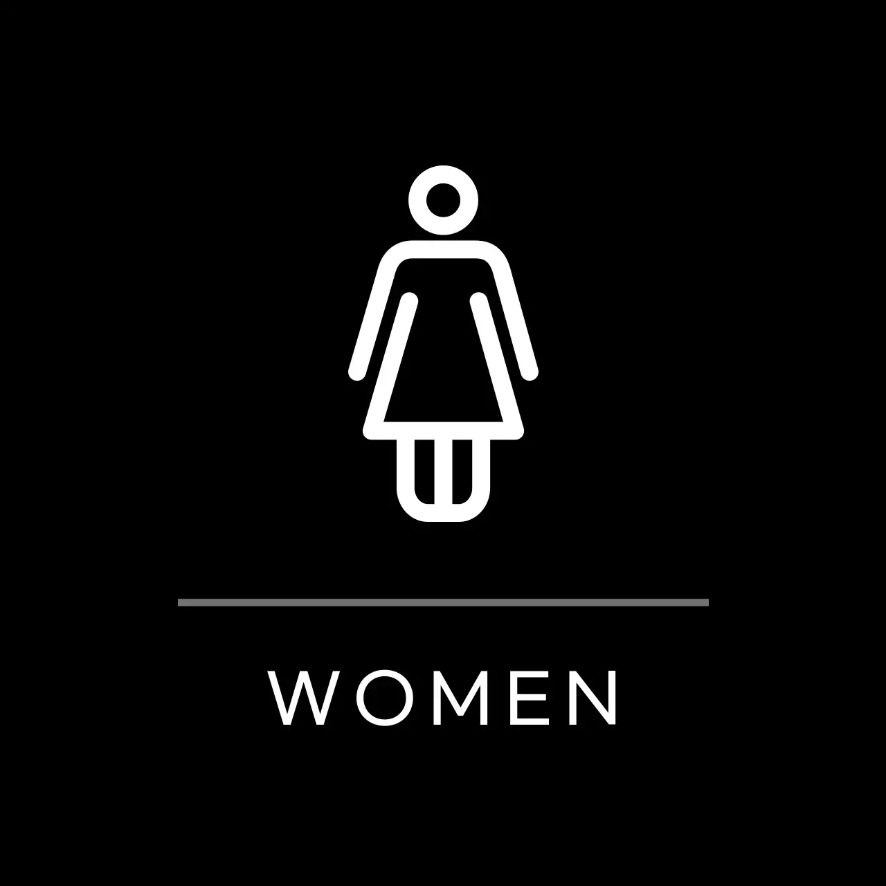 Black simple signage