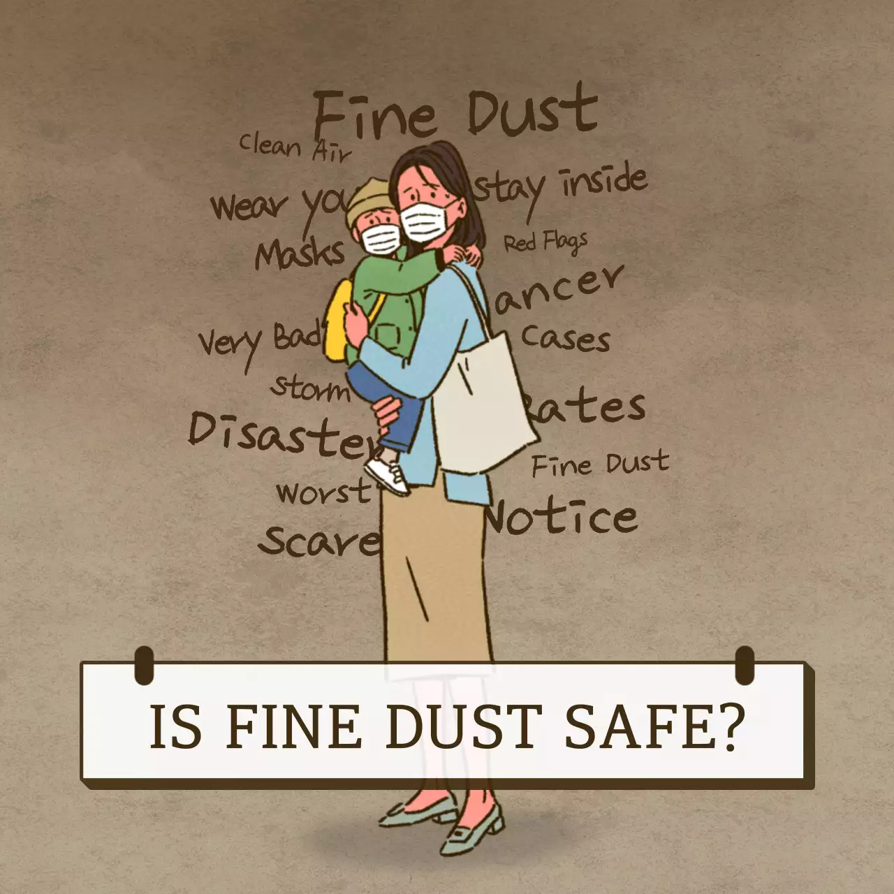 Beige Minimal Dust Notice Instagram Carousel