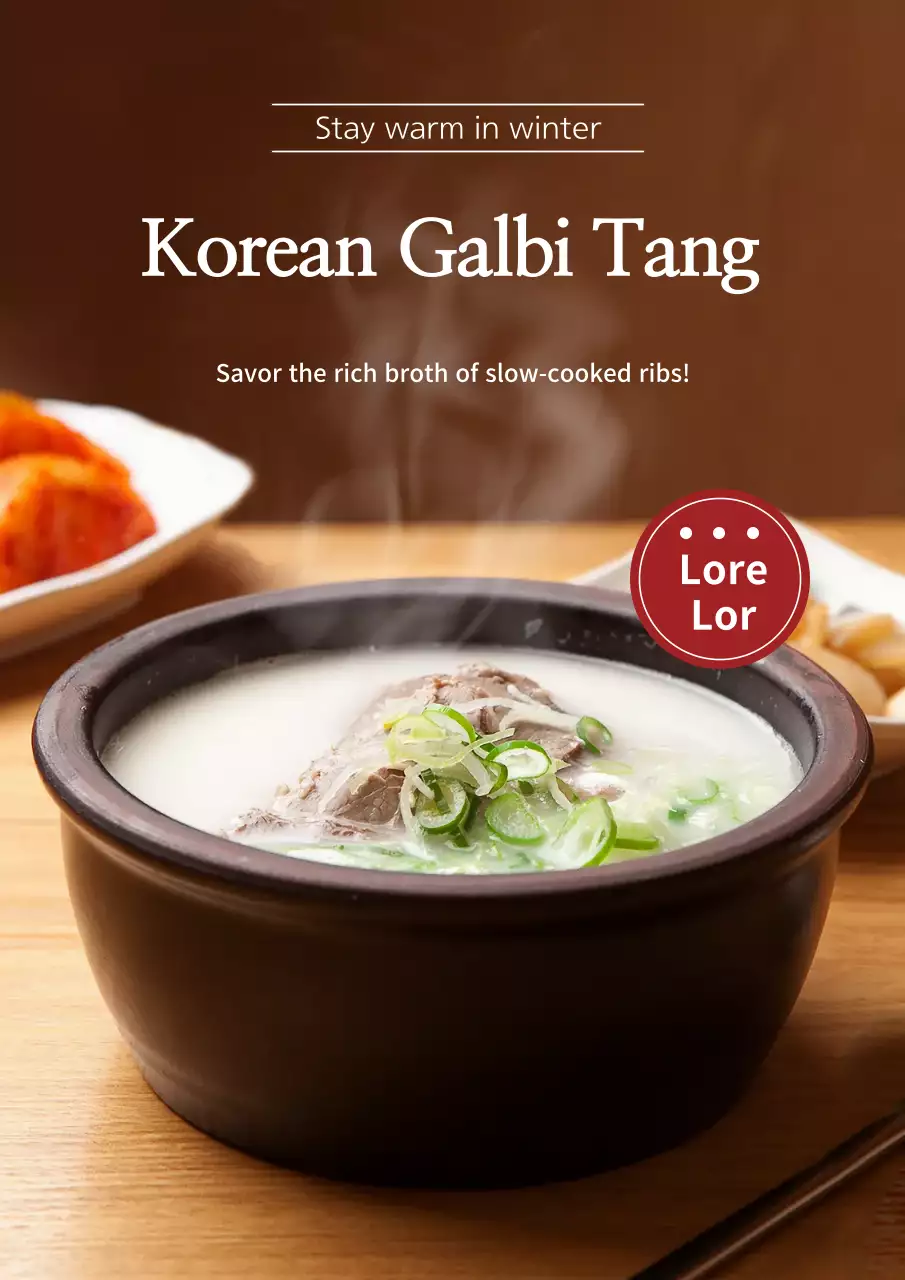 Foto coklat iklan menu galbitang Korea