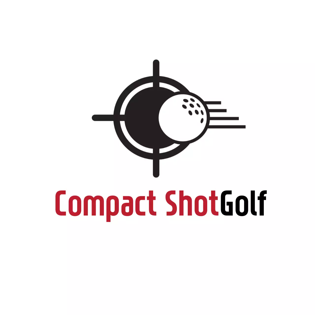 Red Minimal Golf Advertisement Logo