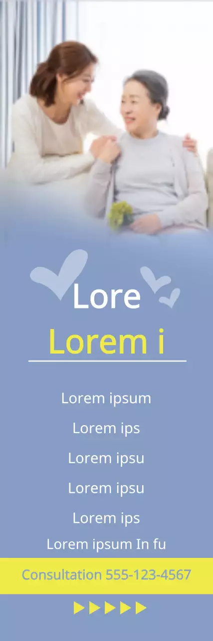 Banner de promoção de cuidados modernos azuis