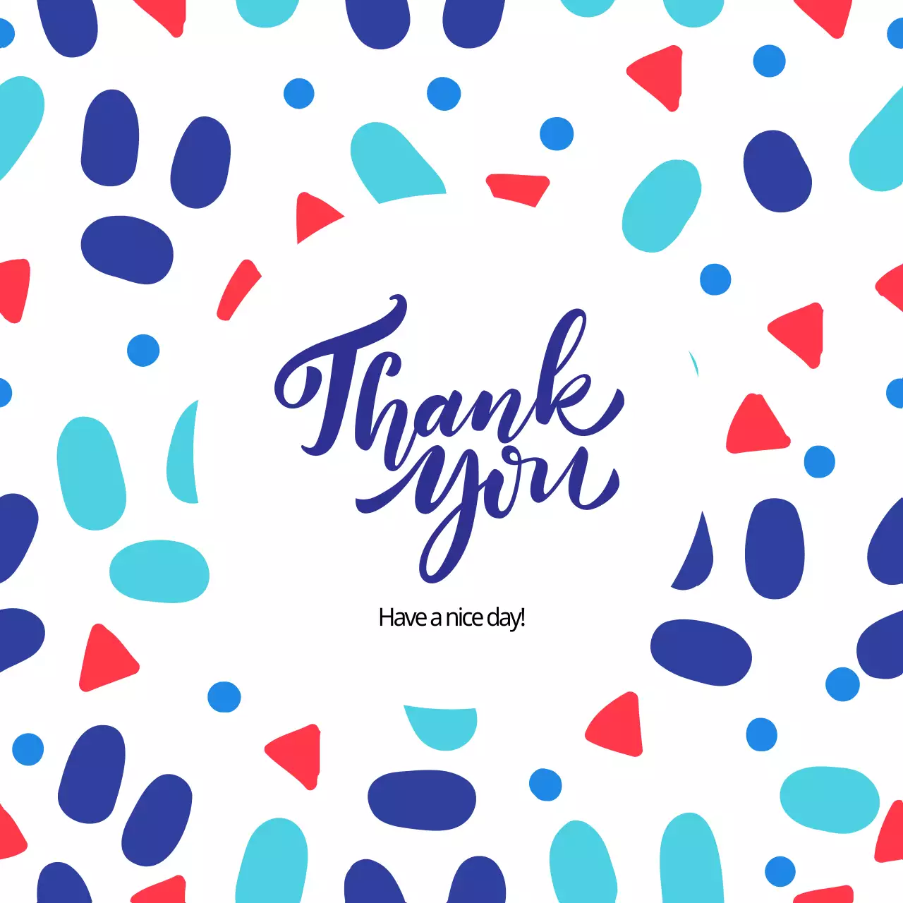 Colorful Abstract Thank You Card Banner