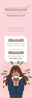 Banner de anúncio de saúde simples rosa