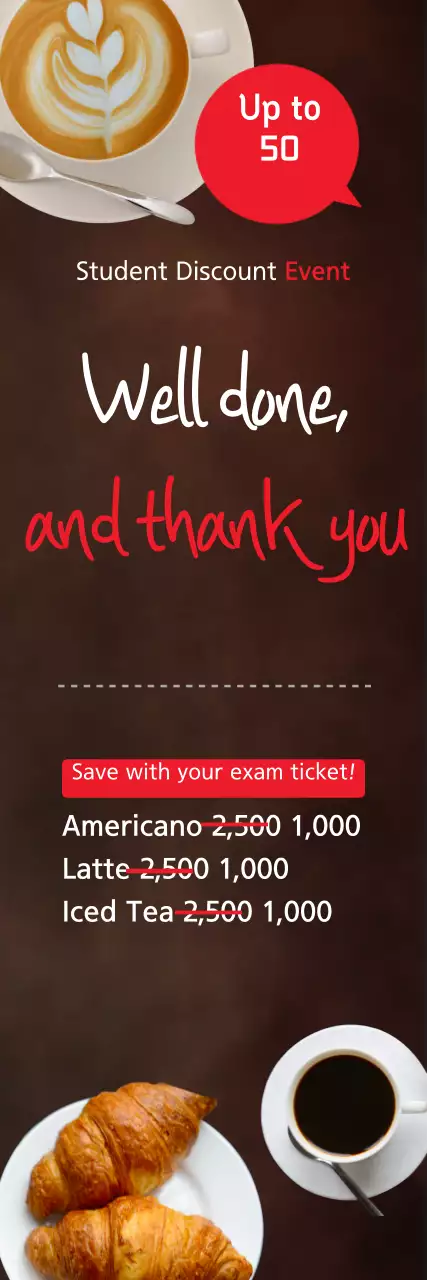 Banner promocional de café moderno marrom