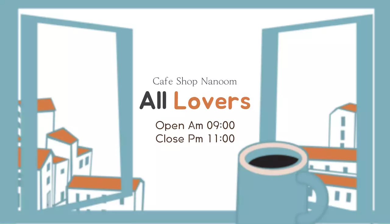 Danh thiếp quảng cáo Orange Minimal Cafe