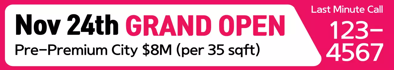 Banner de promoção de evento moderno rosa