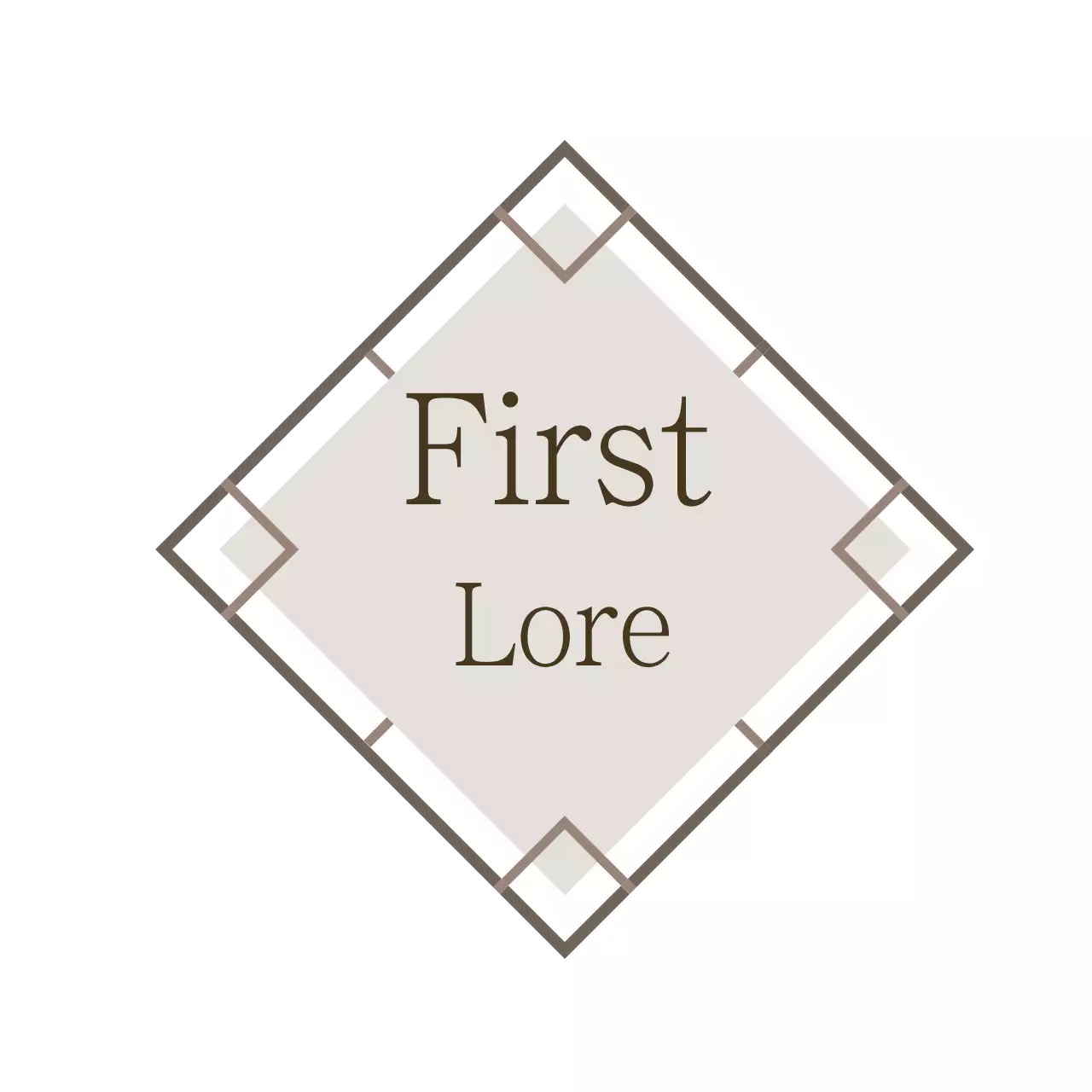 Logo thẻ Lore đơn giản màu be