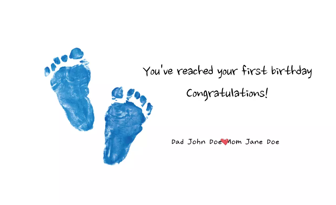 Spanduk Ucapan Selamat Ulang Tahun Sederhana Berwarna Biru