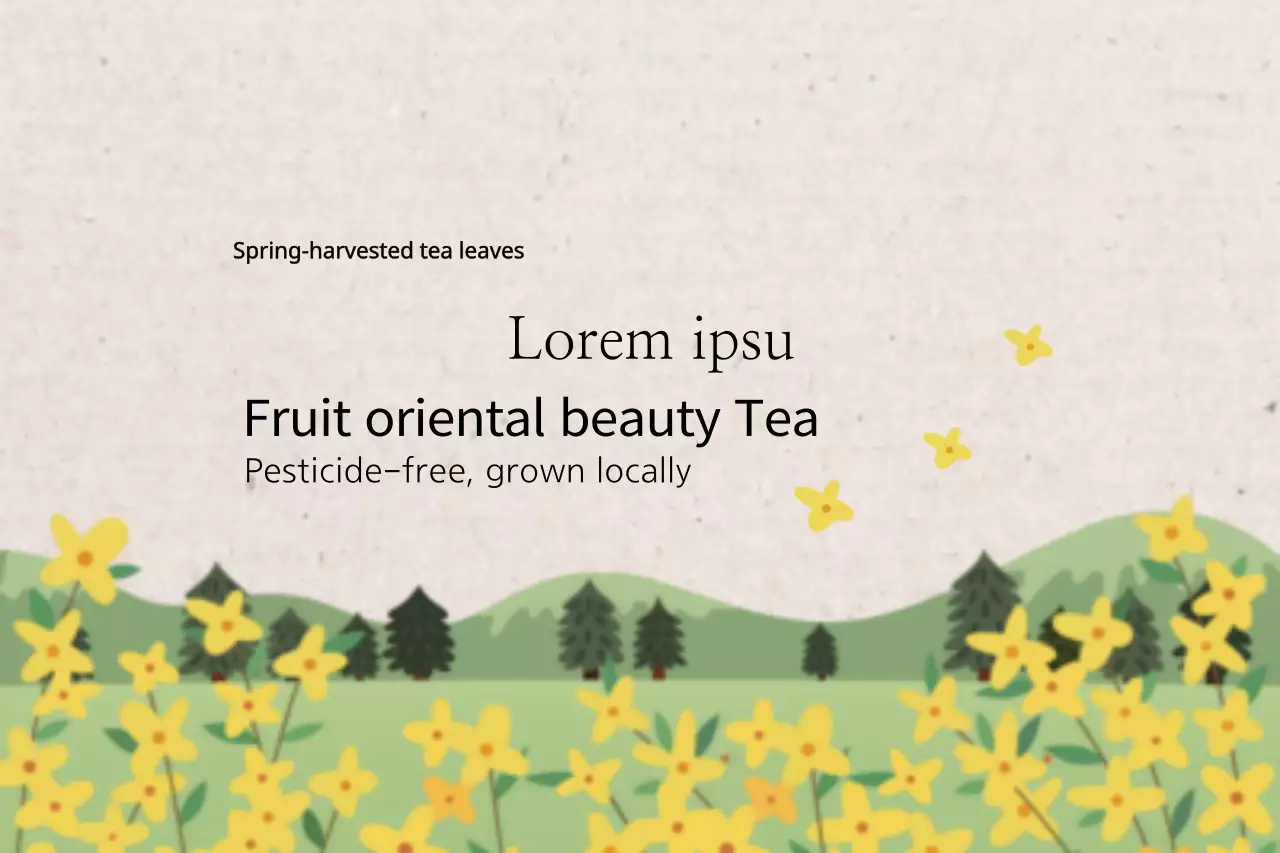 Yellow Rustic Tea Promotion Banner