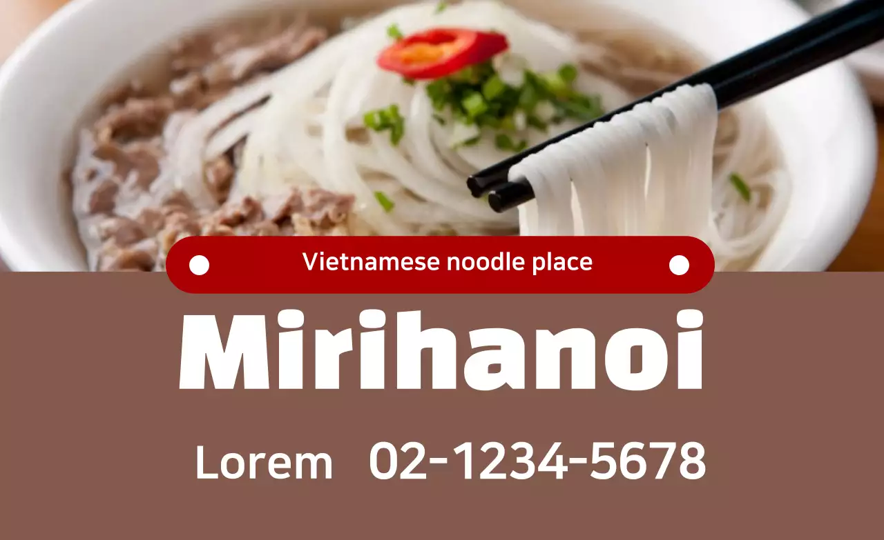 Brown photo highlights clean restaurant rice noodles