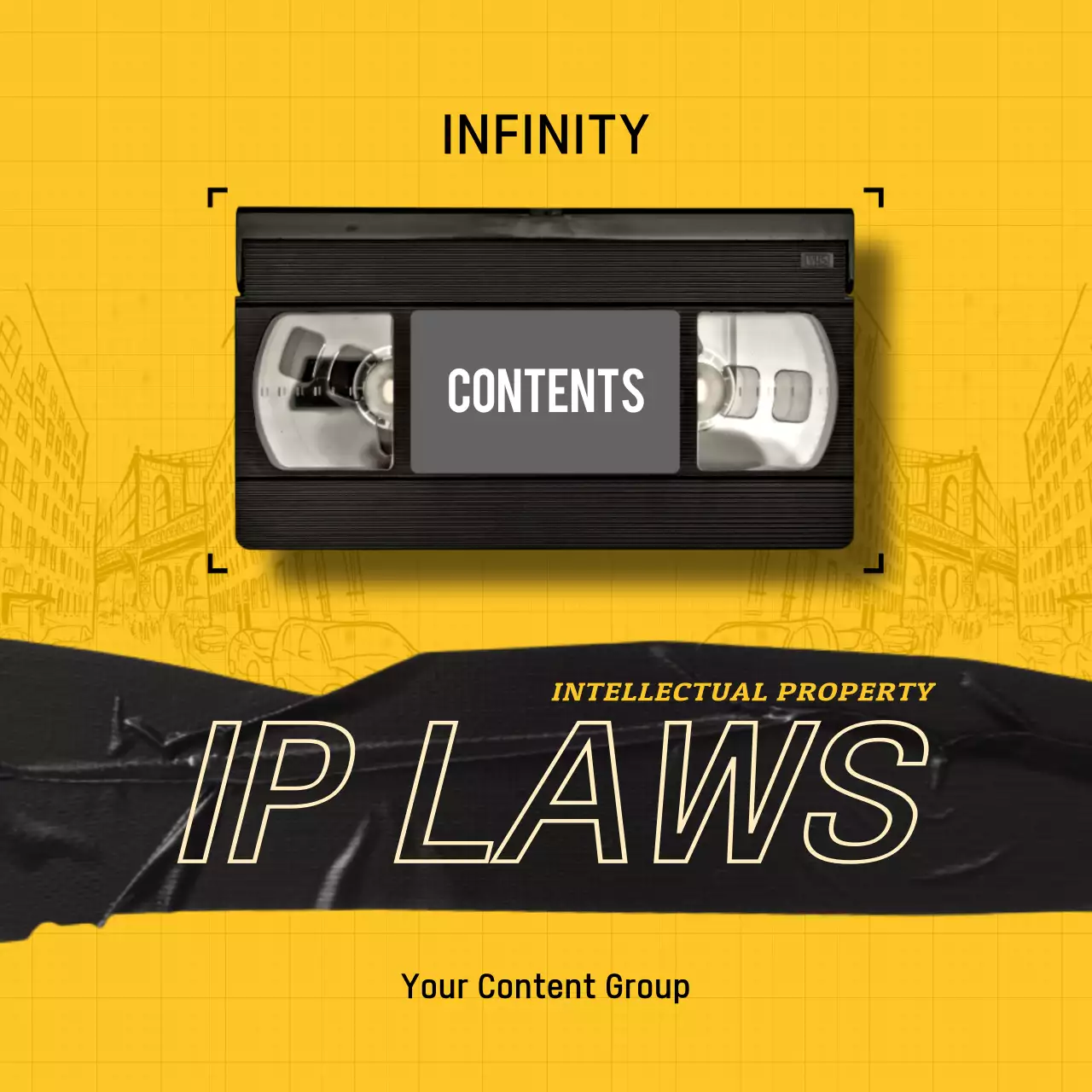 Yellow Retro Ip Laws Guide Instagram Carousel