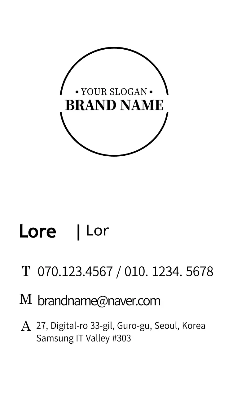 Cartão de Visita Minimalista Preto