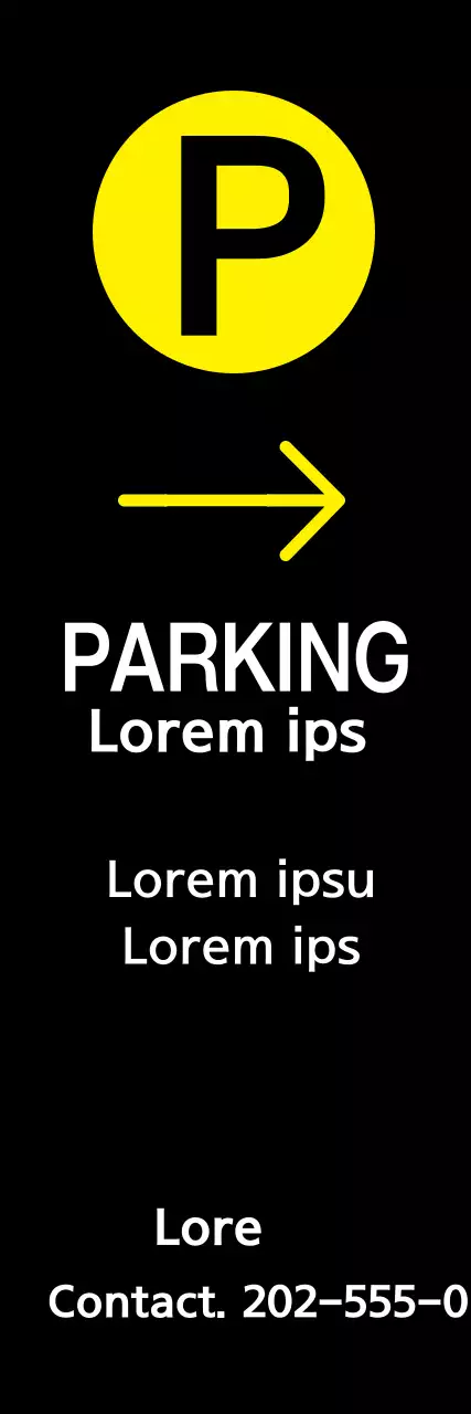 Faixa de Aviso de Estacionamento Mínimo Amarelo
